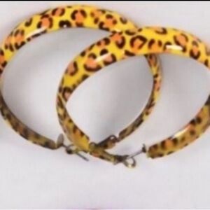 Wild Leopard Pattern Hoop Earrings